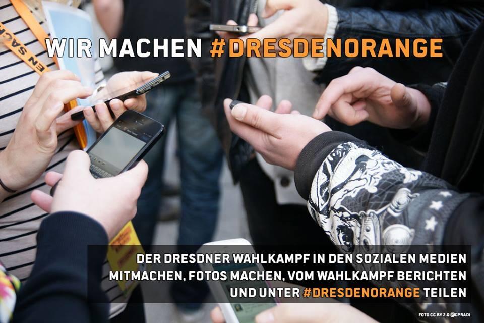Wahlkampftendspurt in Dresden