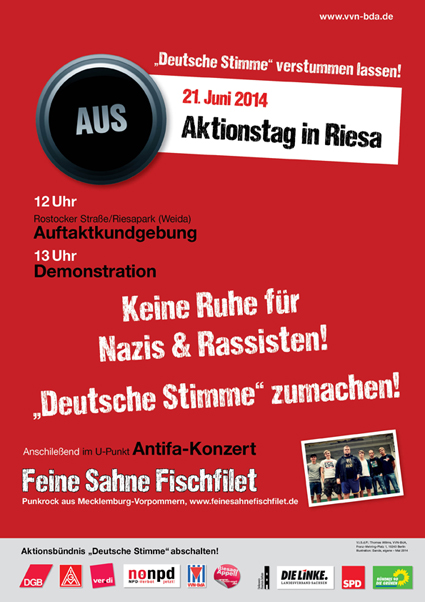 demo gegen nazis riesa flyer