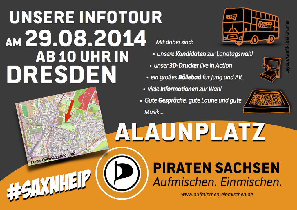 PIRATEN beenden Saxntour in Dresden