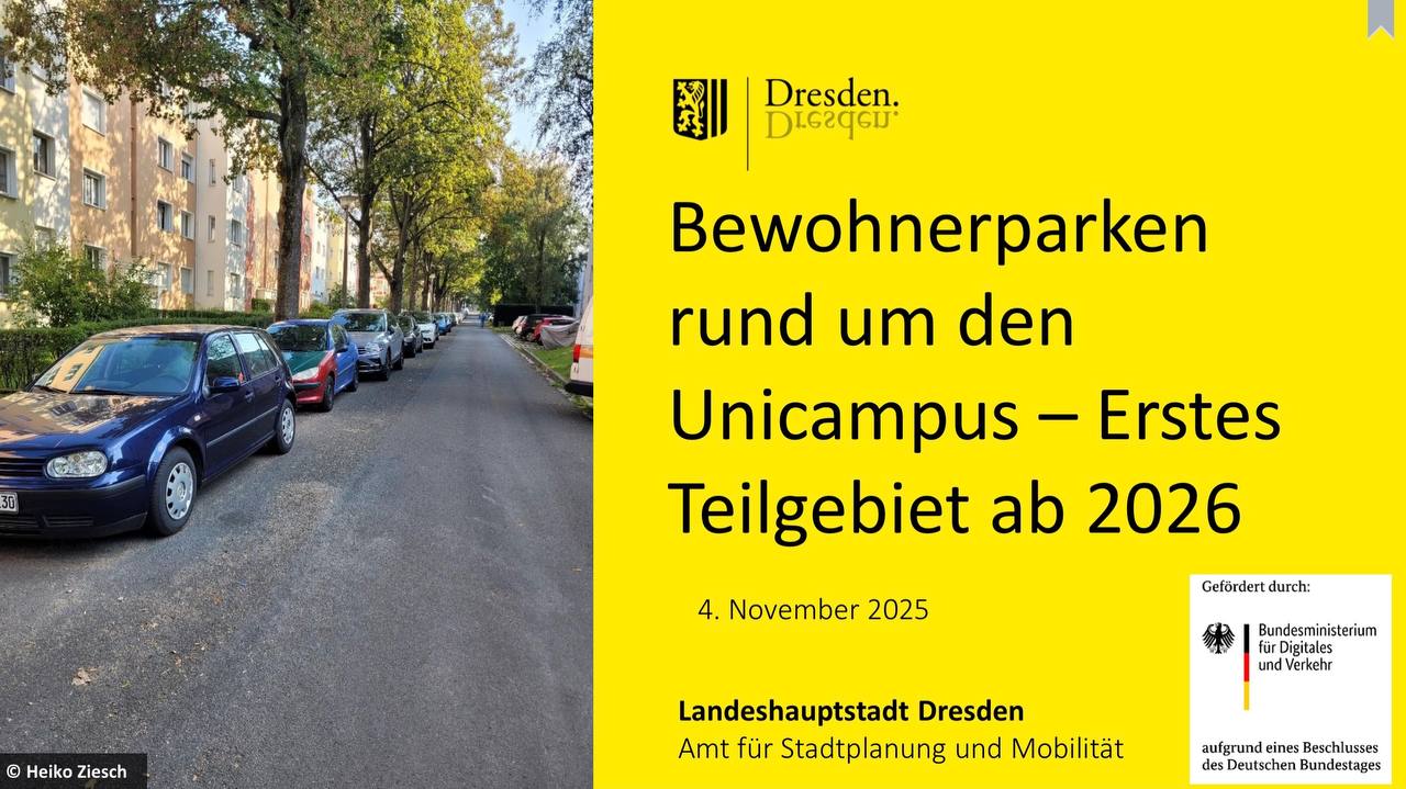Bericht Bürgerbeteiligung zum Parkraumkonzept Uni-Campus TU Dresden; 24.09.2025